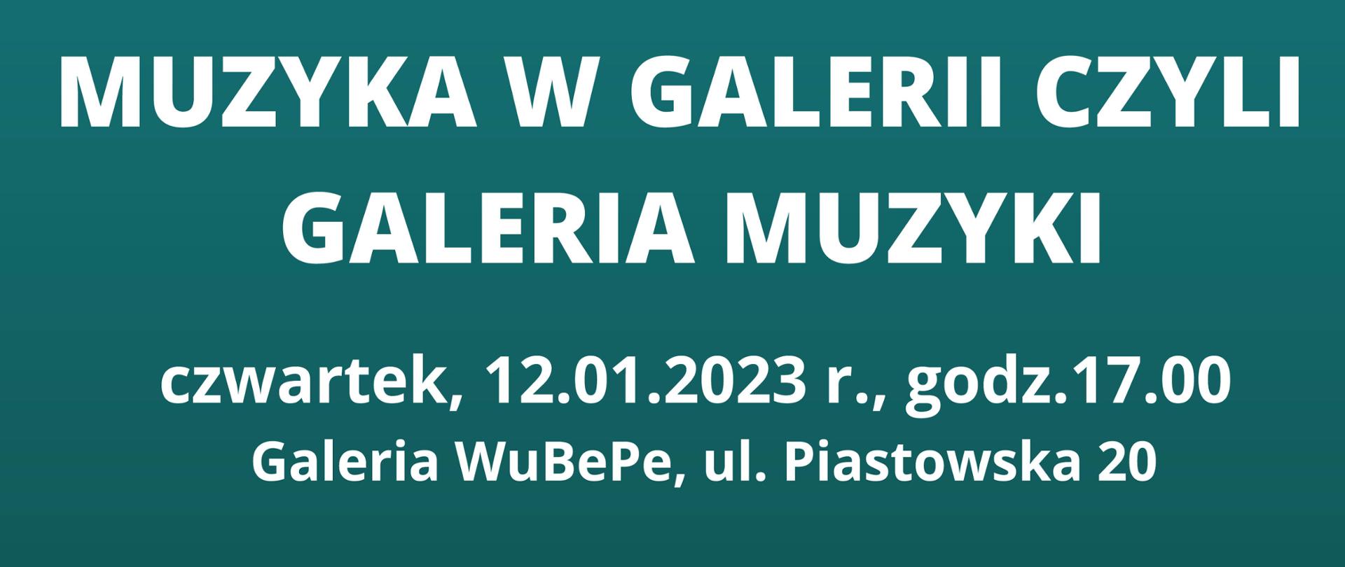 plakat przedstawia grafikę skrzypiec umieszczonych z lewej strony, w górnej części zamieszczono logotypy Szkoły oraz Wojewódzkiej Biblioteki Publicznej, w centralnej części umieszczono informację o wykonawcach, dacie, godzinie oraz miejscu koncertu, w dolnej części znajdują się logotypy patronów medialnych: Radio Opole, Radio DOXA, Nowej Trybuny Opolskiej, portalu informacyjnego opowiecie.info oraz ecovision.tv