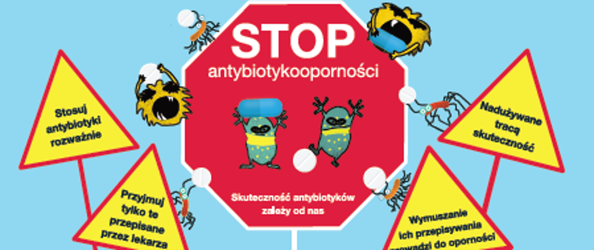 Plakat "Stop antybiotykooporności"