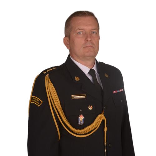 Zastępca Komendanta Powiatowego PSP w Wołowie st. kpt. Bartłomiej Charzewski