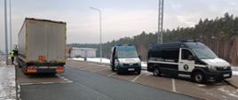 Miejsce kontroli ciężarówek z towarami niebezpiecznymi (ADR) na lubuskim odcinku autostrady A2 koło Rzepina.