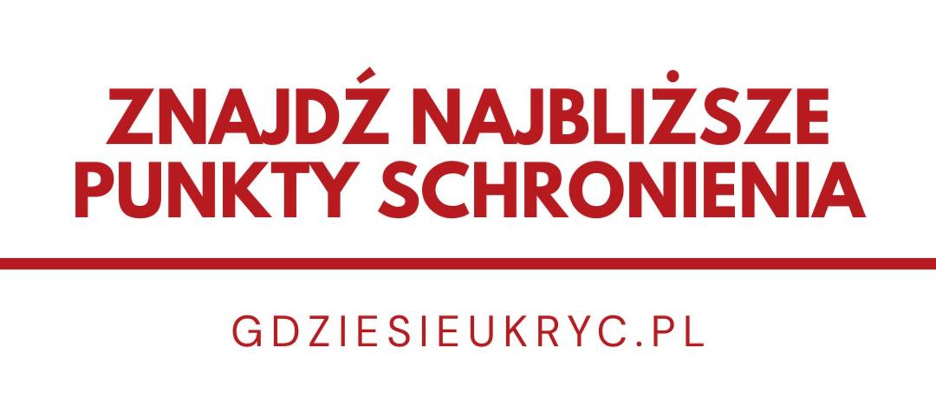 Znajdź najbliższe punkty schronienia