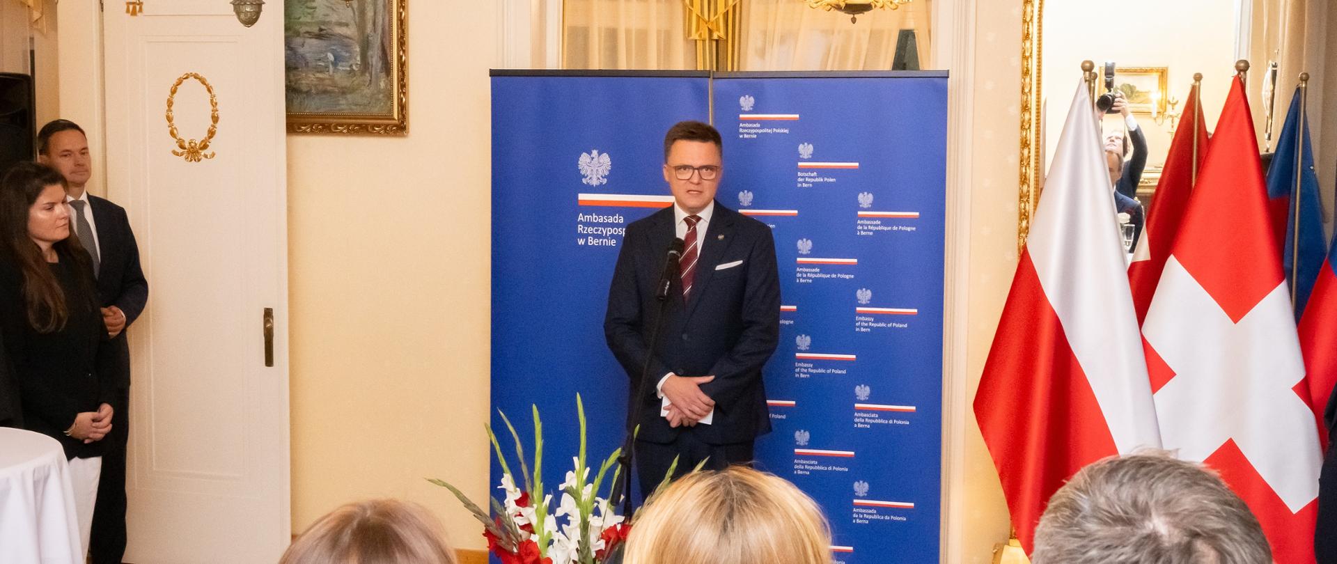 Der Sejmmarschall Szymon Hołownia zu einem offiziellen Besuch in der Schweiz