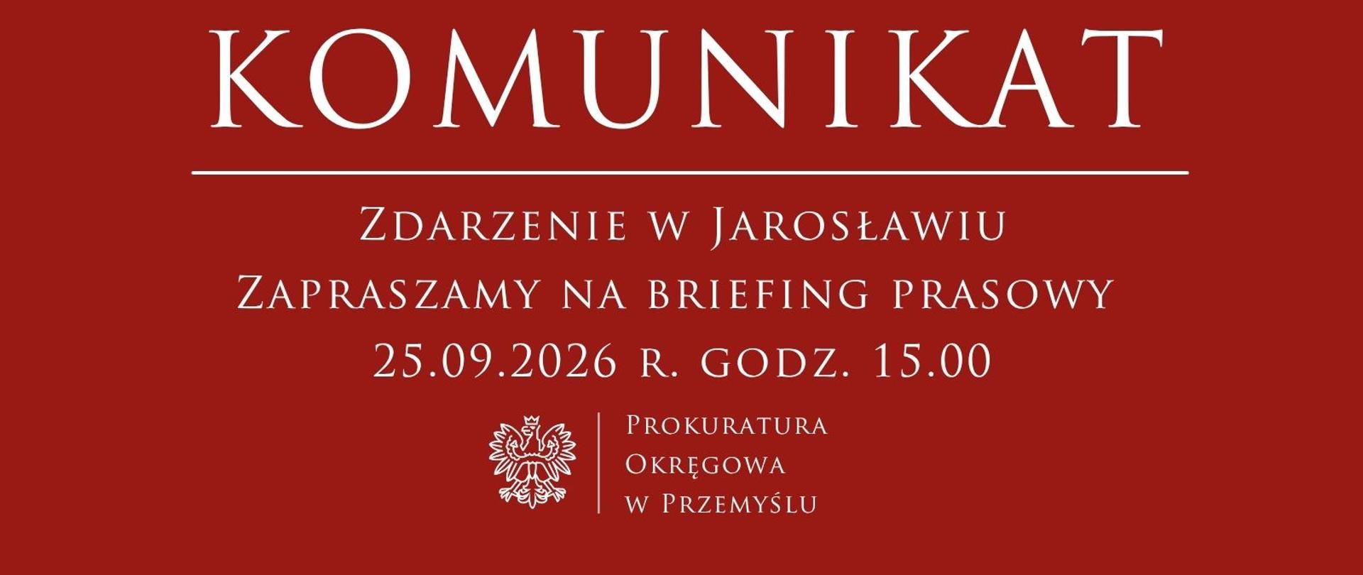 Zdarzenie w Opactwie Sióstr Benedyktynek w Jarosławiu - Briefing Prasowy