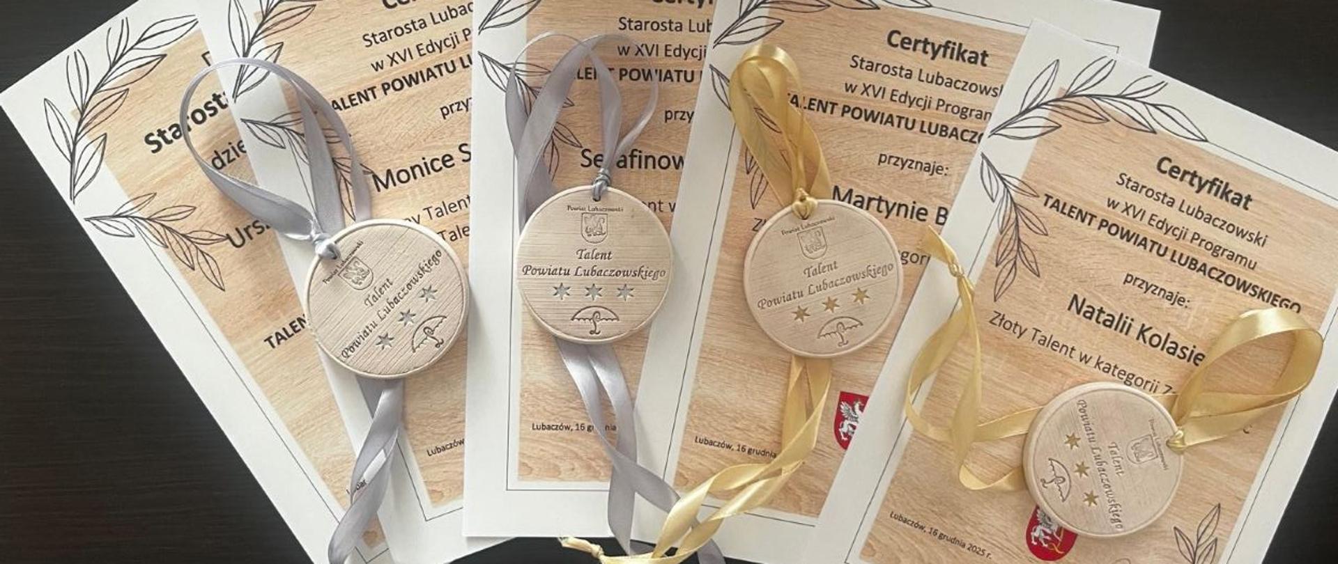 Certyfikaty i medale za zdobycie talentów