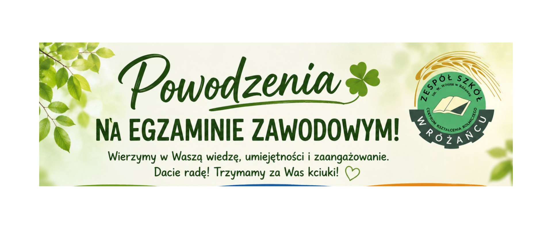 Powodzenia na egzaminie zawodowym