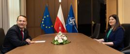 Spotkanie w ,,cztery oczy'' szefów dyplomacji Polski i Palestyny