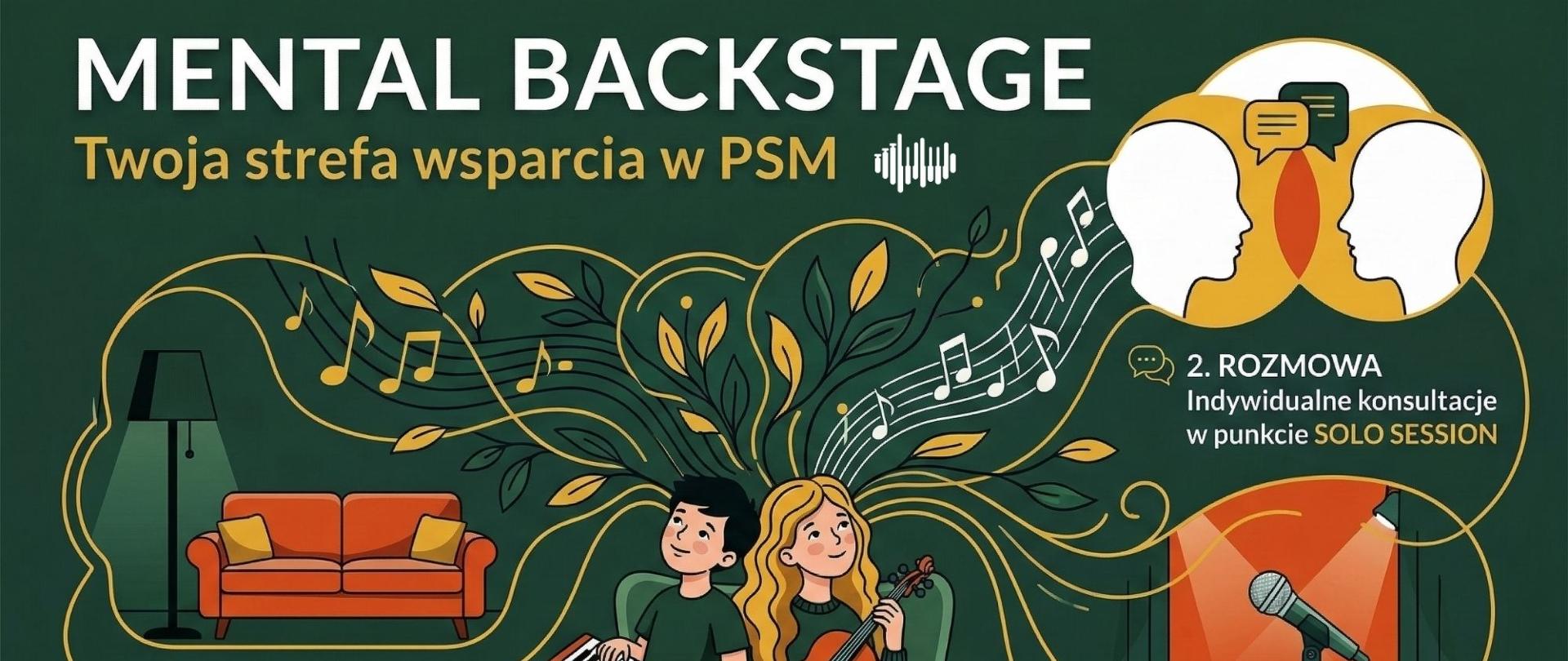 Plakat promujący zadanie publiczne, pt:"strefa wsparcia i profilaktyki stresu w edukacji artystycznej". Zadanie jest współfinansowane ze środków miasta Jastrzębie-Zdrój. Realizatorem projektu jest Stowarzyszenie Centrum kultury niezależnej "Pozytywka".