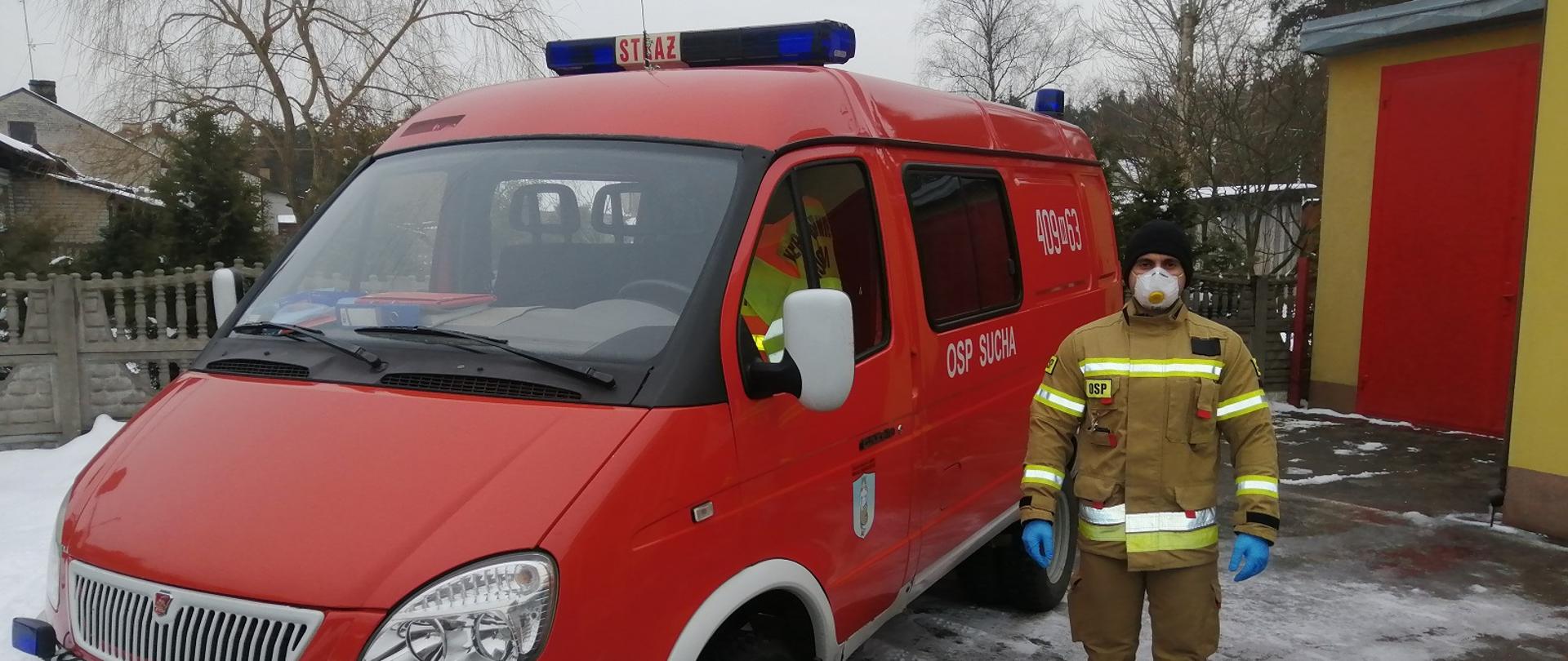 Dowóz seniora do punktu szczepień w Białobrzegach.