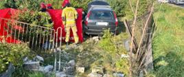 Wypadek samochodu osobowego marki FORD MONDEO w miejscowości Pruśce.