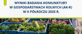 Wyniki badania koniunktury w gospodarstwach rolnych (AK-R) w II półroczu 2025 r.
