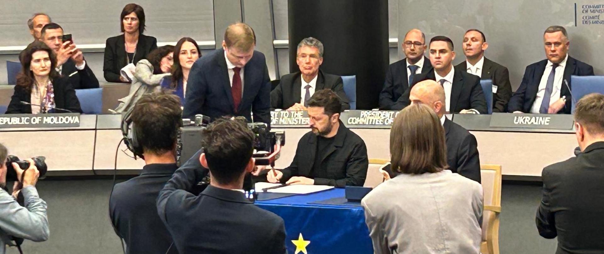 President Zelensky in the Council of Europe. 