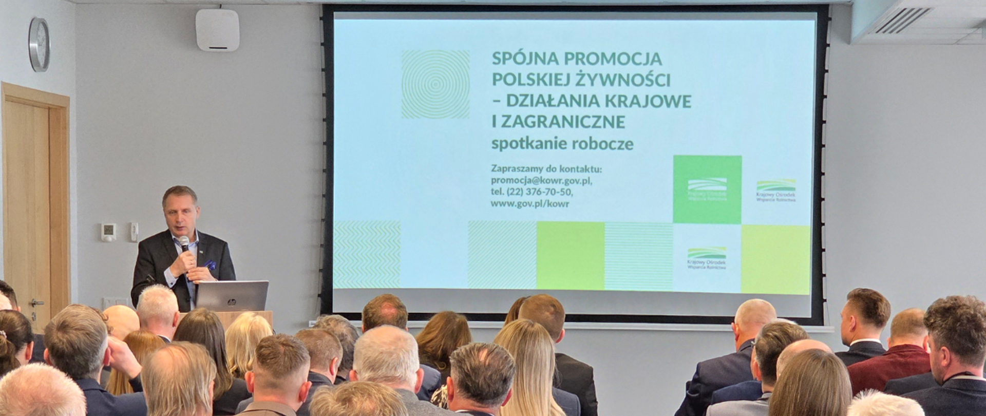Spójna promocja polskiej żywności – spotkanie robocze w KOWR – przemawia Henryk Smolarz, Dyrektor Generalny KOWR