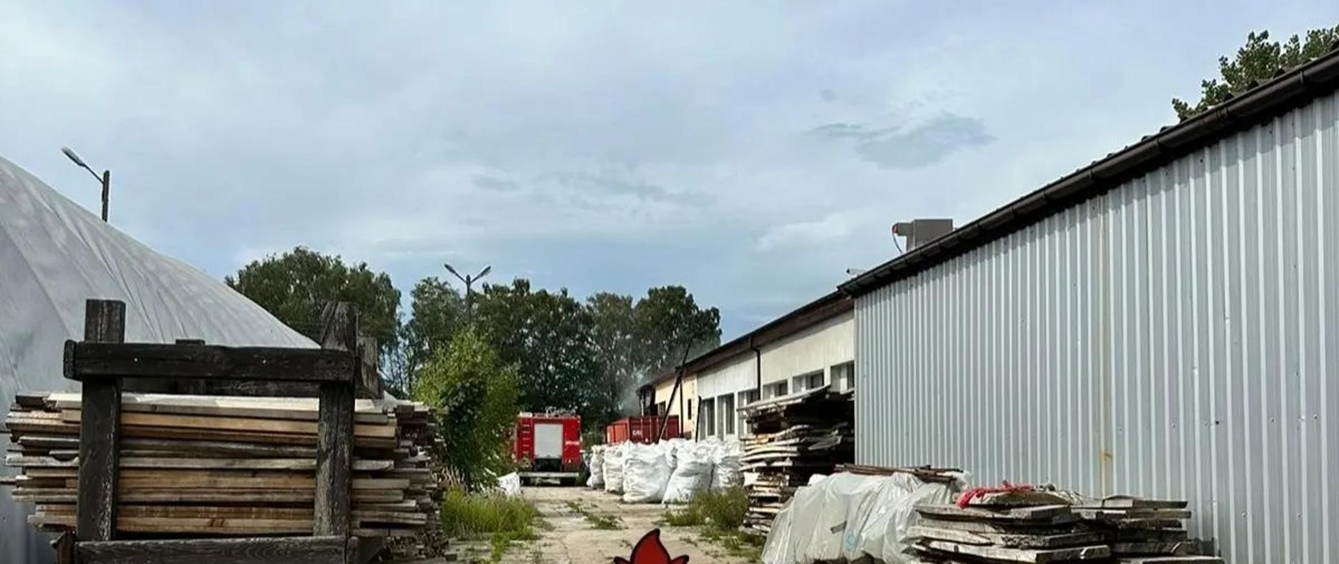 Pożar stolarni Trzebiatów