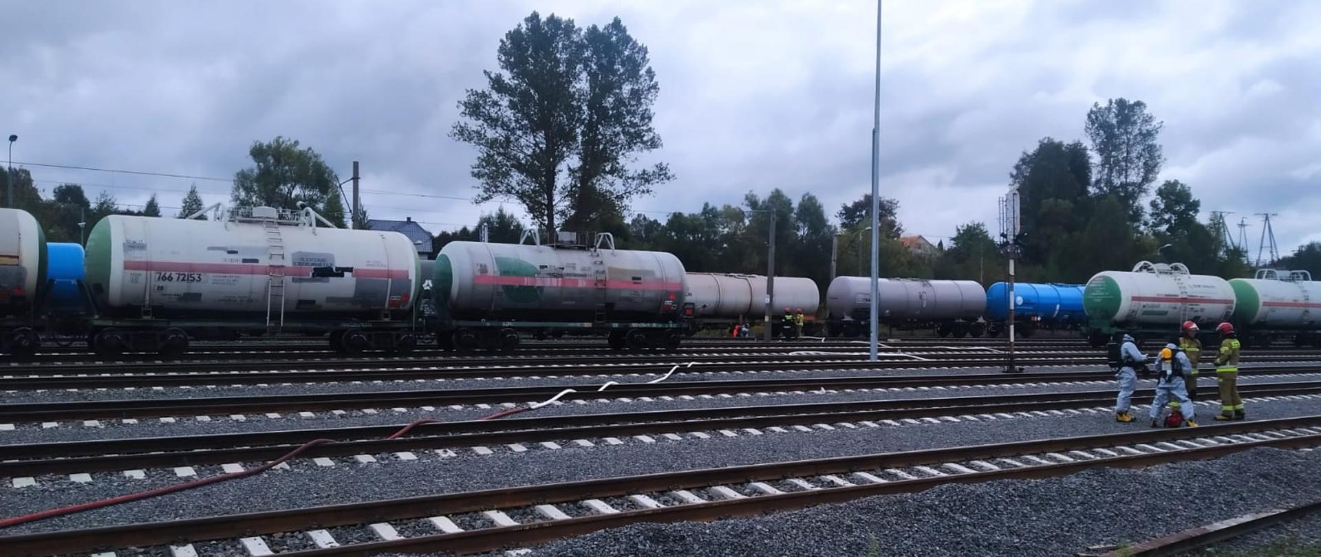 Wyciek metanolu z cysterny kolejowej w Kuźnicy.