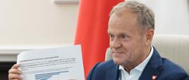 Premier Donald Tusk podczas posiedzenia Rady Ministrów