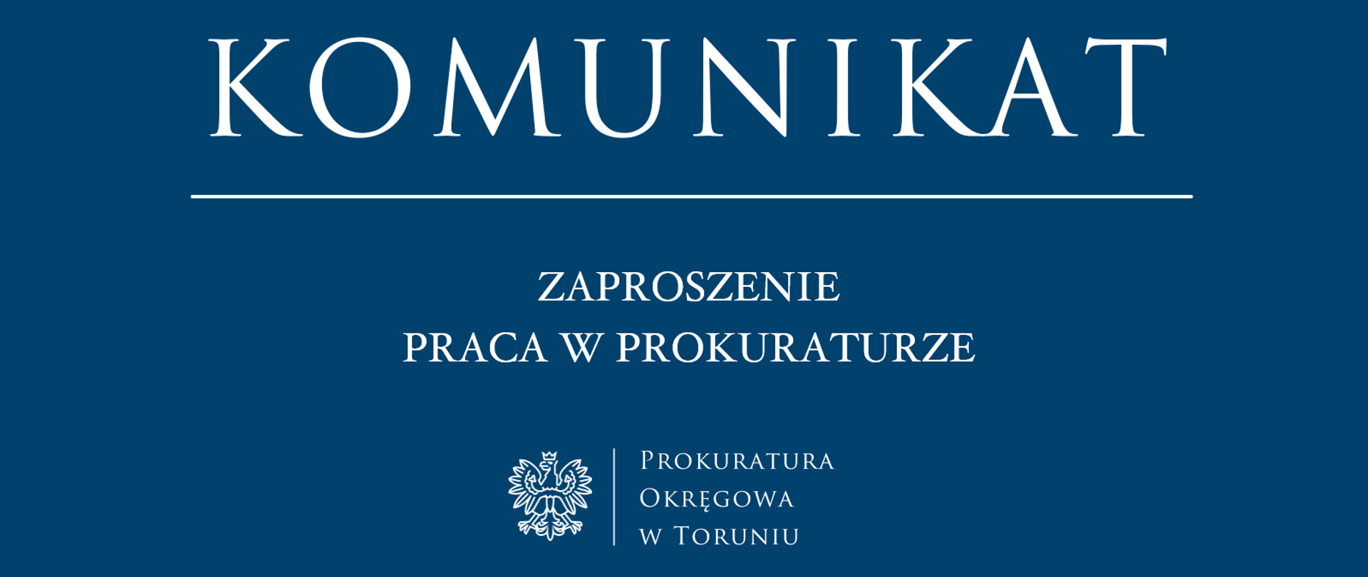 Zaproszenie. Praca w prokuraturze