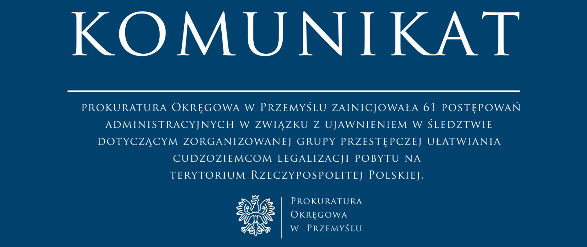 61 postępowań administracyjnych zarejestrowanych w Prokuraturze Okręgowej w Przemyślu 