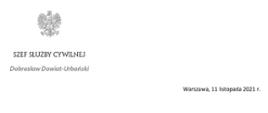 List Szefa Służby Cywilnej