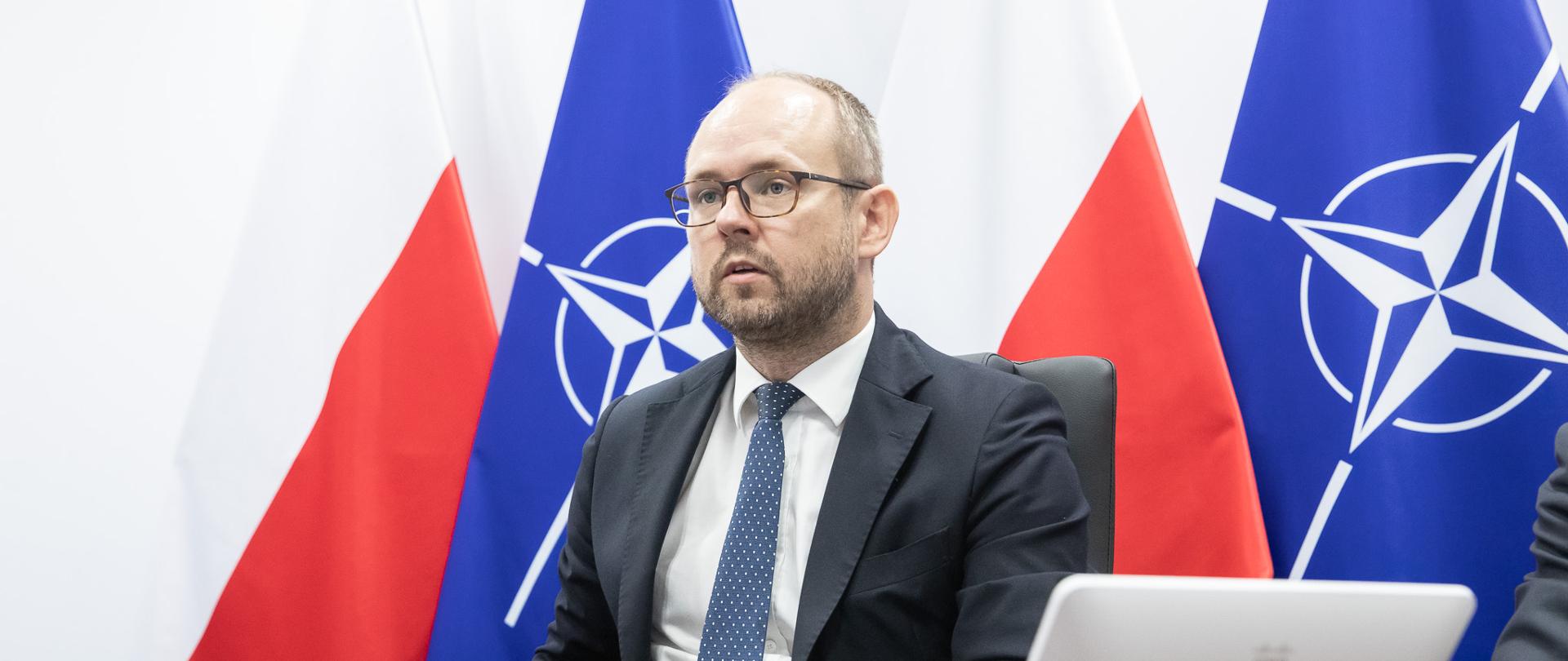 2021.08.20 Warszawa . Minister Marcin Przydacz . Wideokonferencja w SWW na temat Afganistan .Fot. Tymon Markowski / MSZ