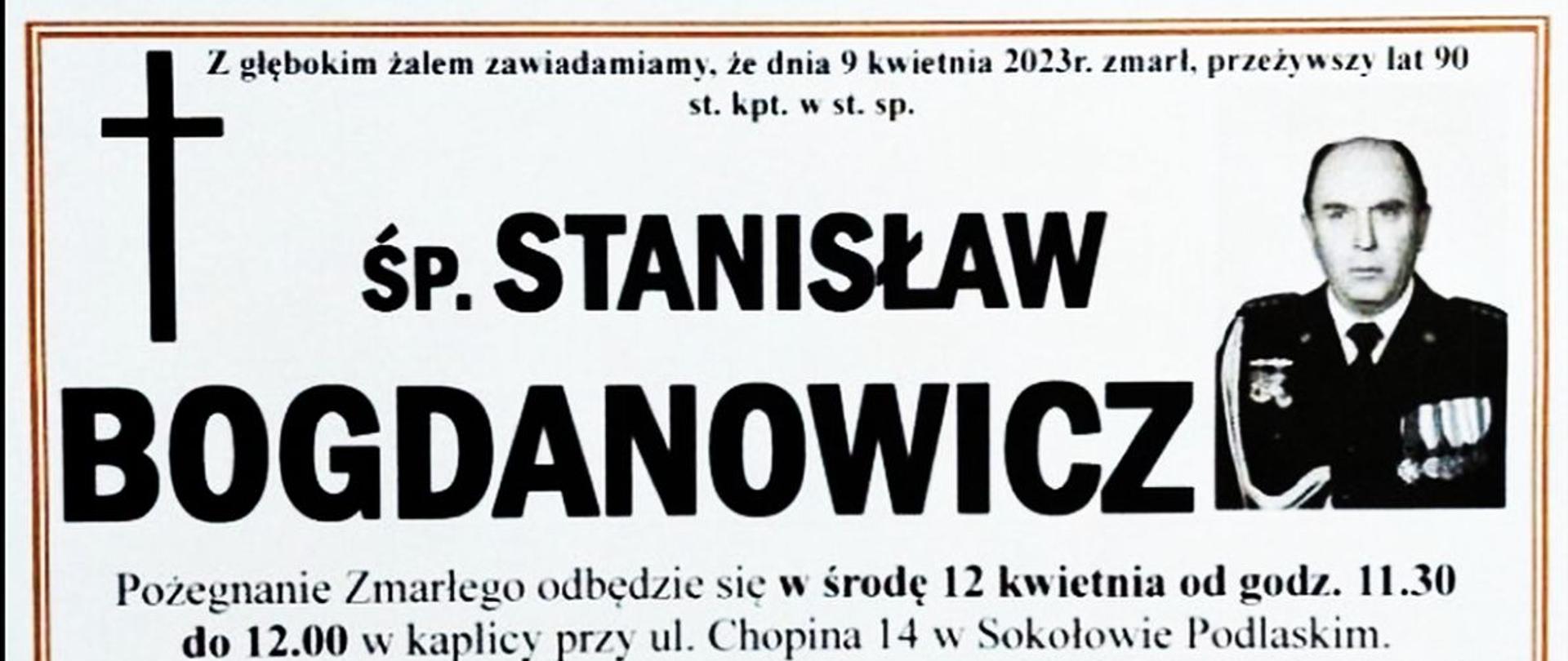 nekrolog śp. Stanisław Bogdanowicz