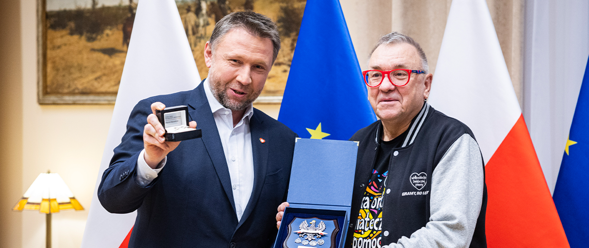 Spotkanie Ministra Marcina Kierwińskiego z Jerzym Owsiakiem