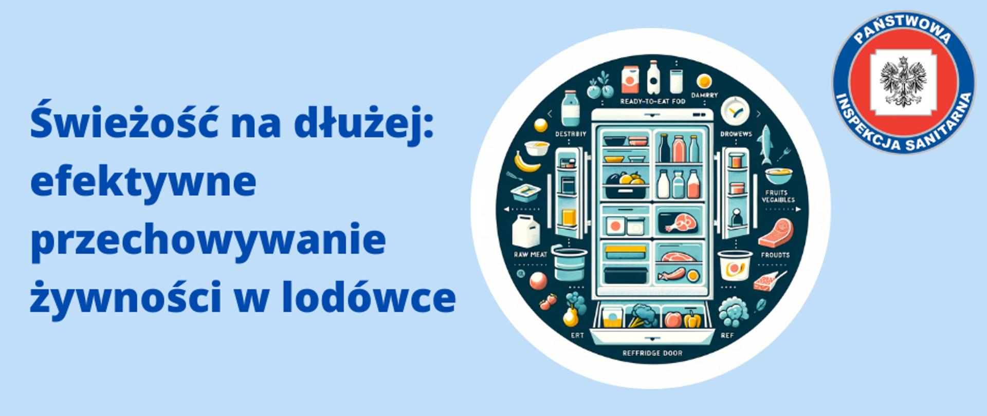 Grafika z tytułem: Świeżość na dłużej - efektywne przechowywanie żywności w lodówce