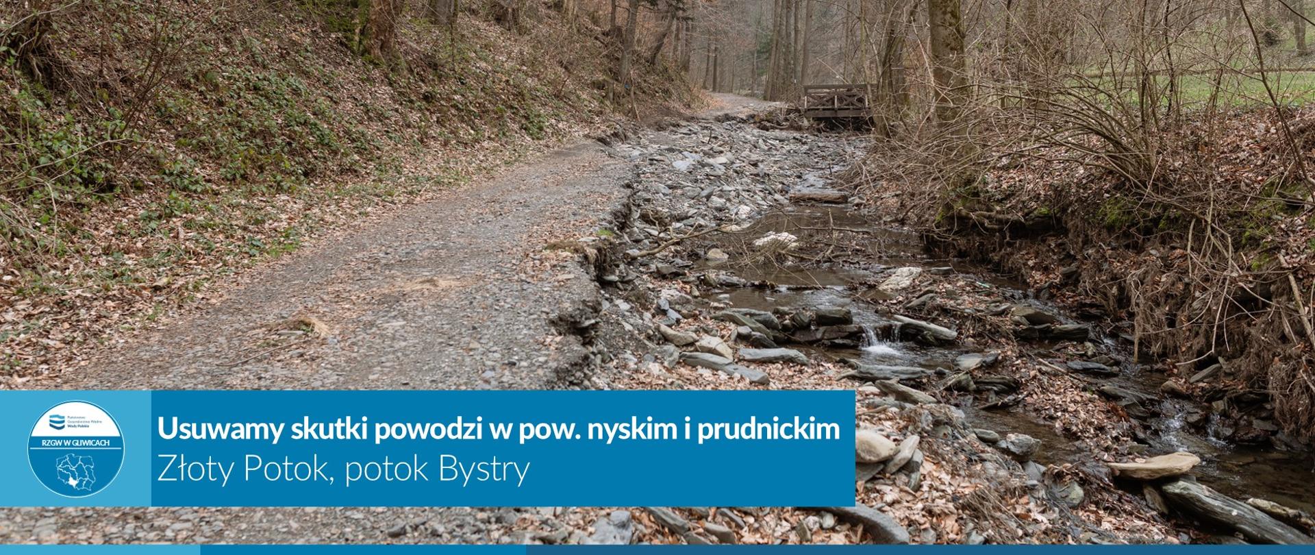 Spotkanie terenowe w zakresie usuwania szkód powodziowych na potokach Bystry i Złoty Potok