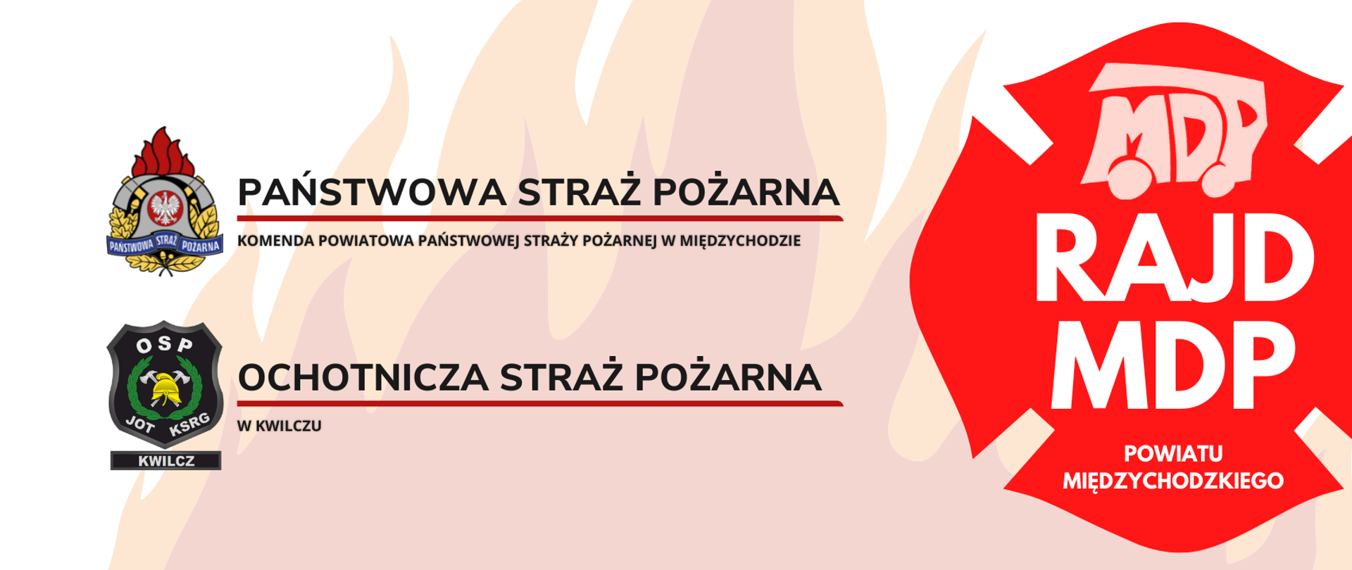 I Rajd Młodzieżowych Drużyn Pożarniczych Powiatu Międzychodzkiego - szyld informacyjny