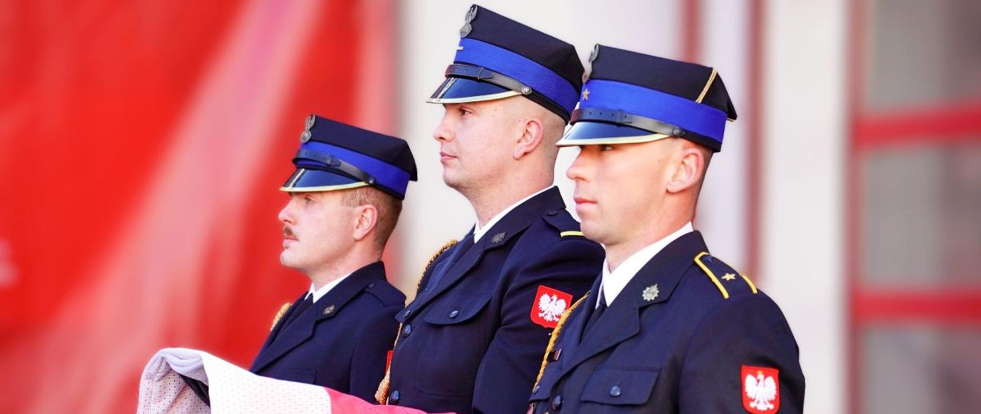 Zdjęcie przedstawia poczet flagowy.