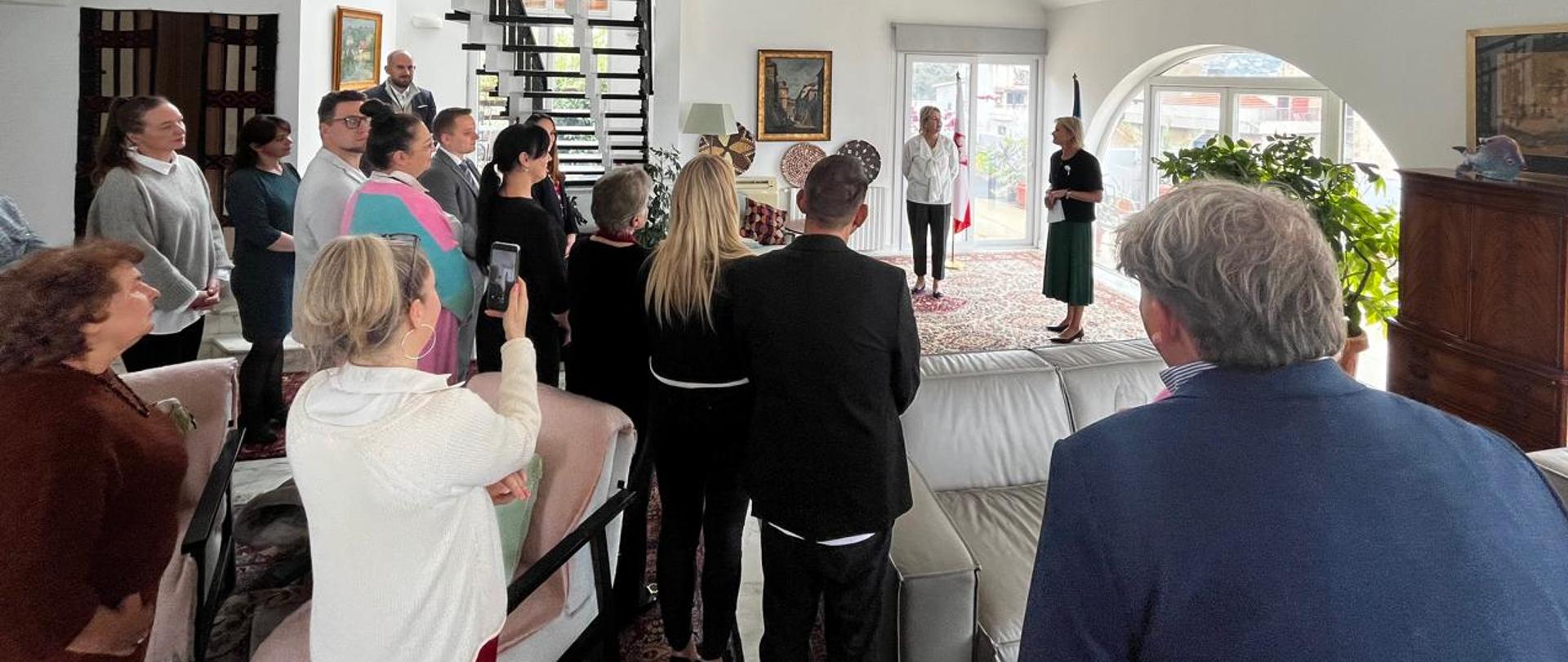 Participants of the ceremony at the Embassy of the Republic of Poland in Beirut on May 5, 2026.