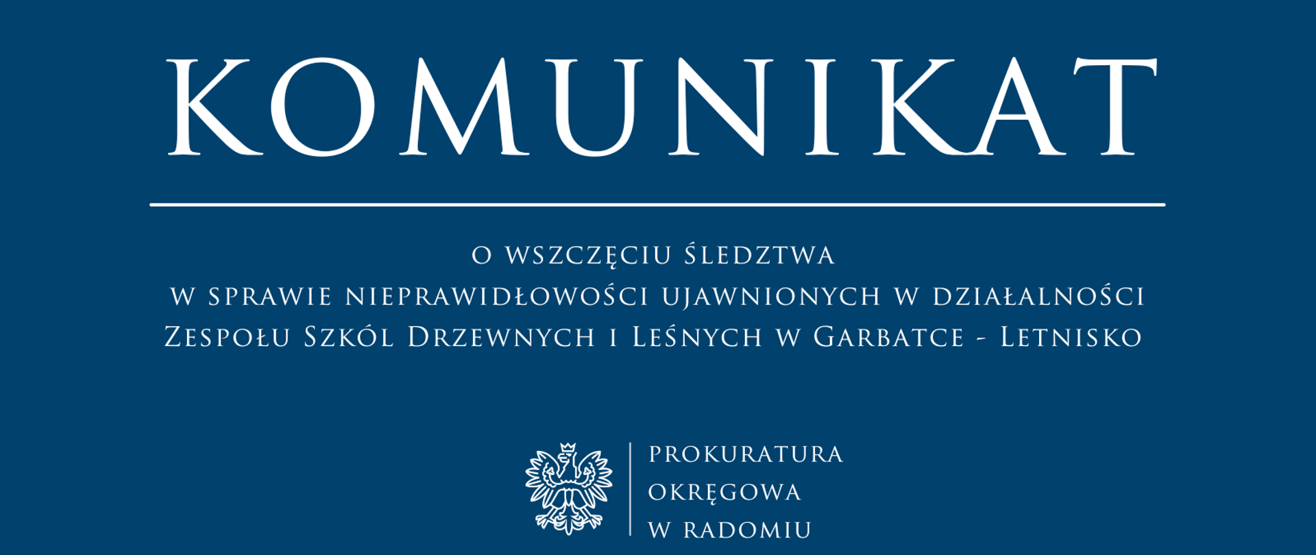 Komunikat Garbatka Letnisko 