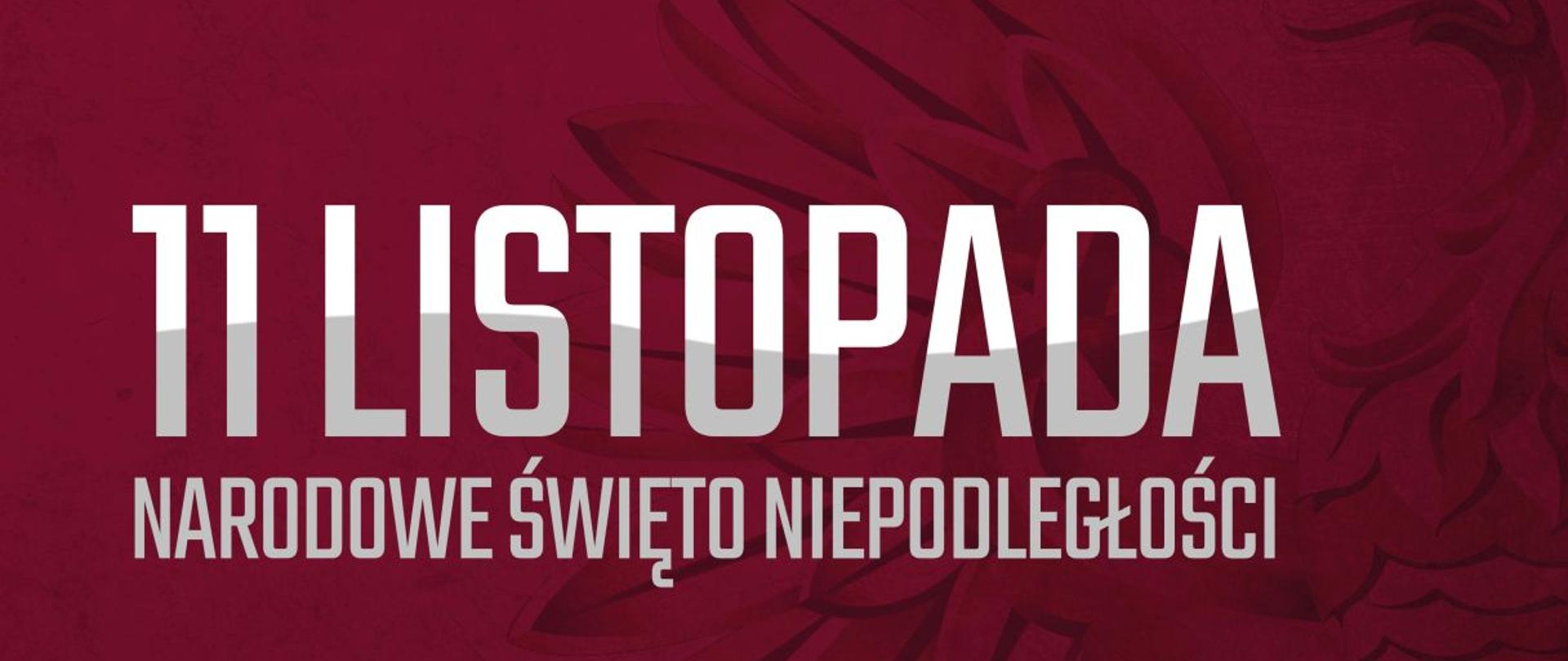 Zdjęcie przedstawia plakat zapraszający na uroczyste obchody święta niepodległości. Na górze loga wraz z podpisami Miasta Łańcut oraz Powiatu Łańcuckiego. Poniżej duży napis "11 listopada Narodowe Święto Niepodległości", Poniżej program uroczystości.