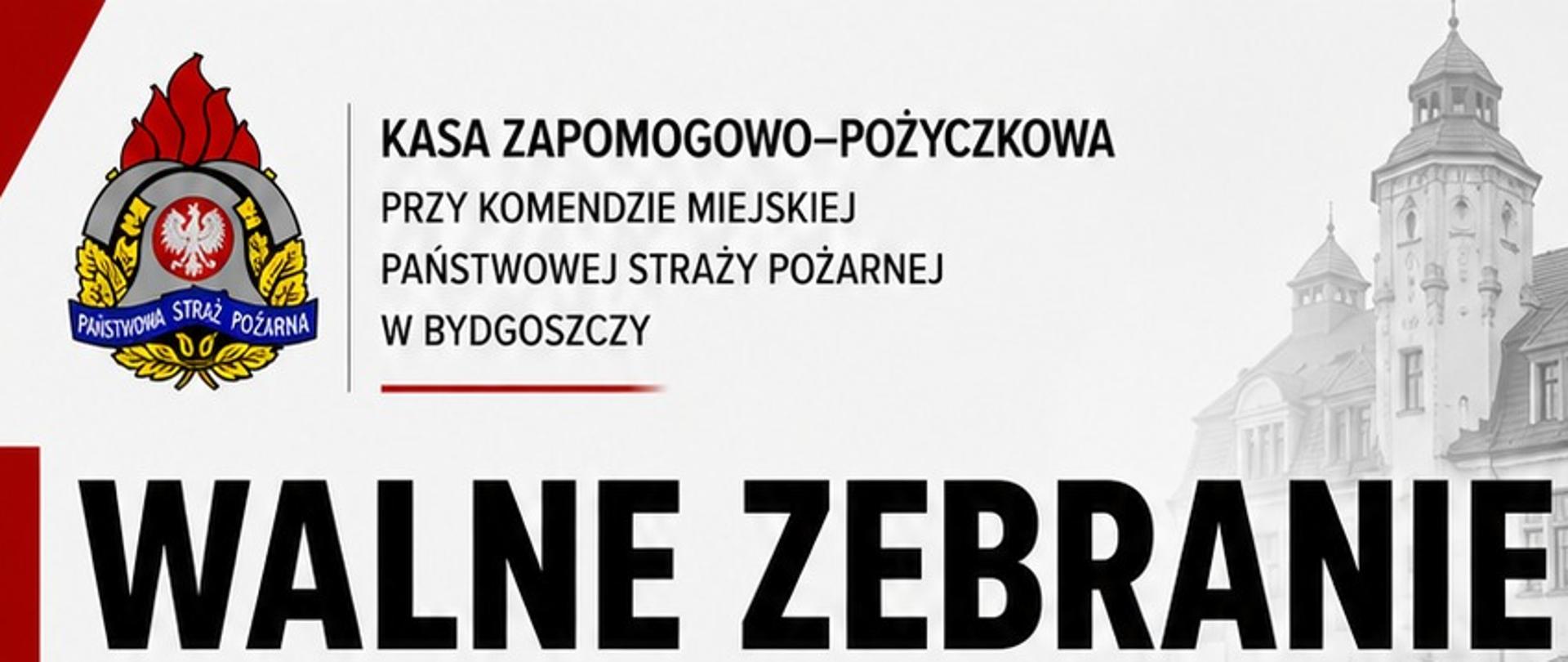 Grafika z informacją o zebraniu kasy zapomogowej