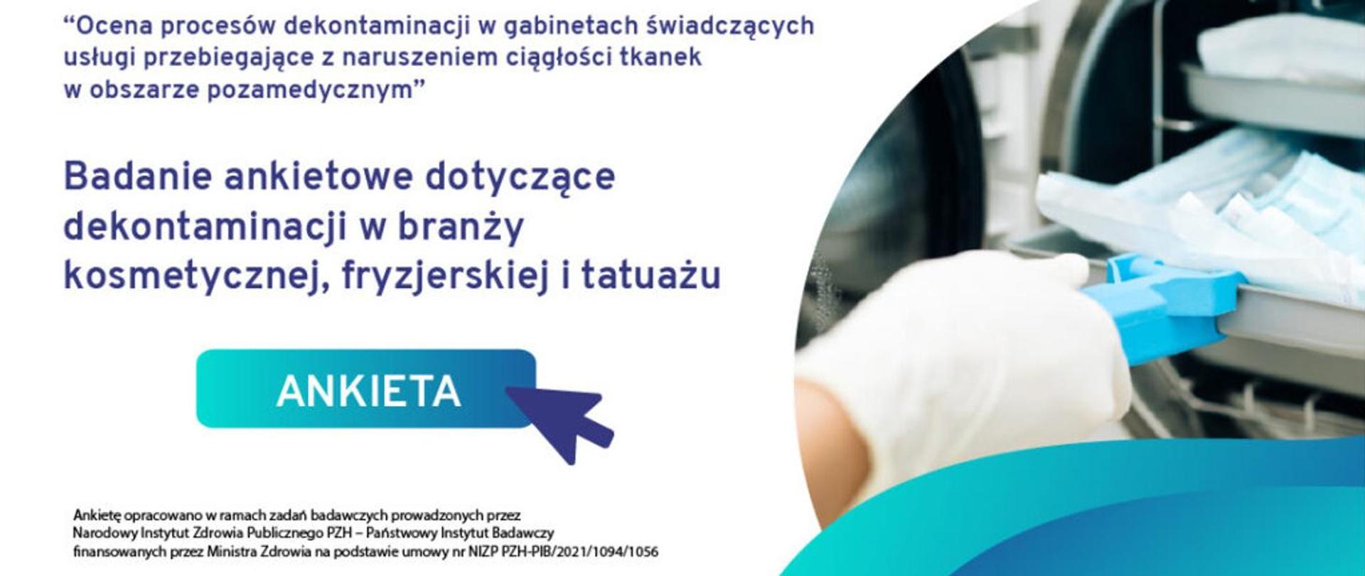 Badanie dotyczące dekontaminacji w branży kosmetycznej, fryzjerskiej i tatuażu
