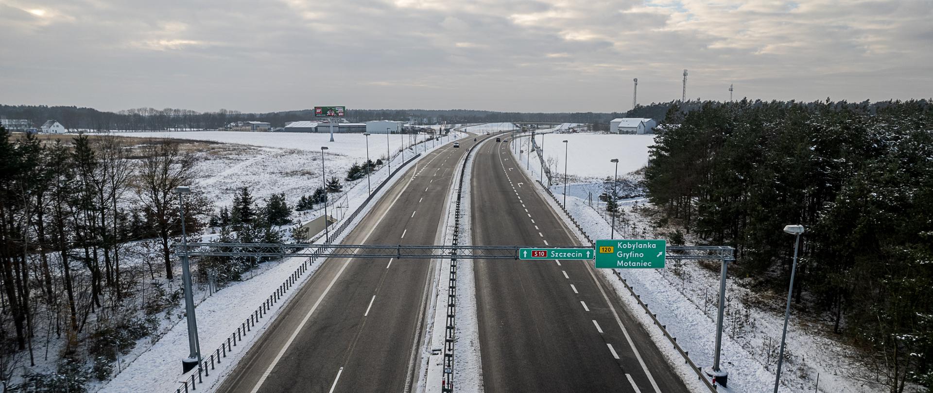 Droga S10 w rejonie m. Kobylanka