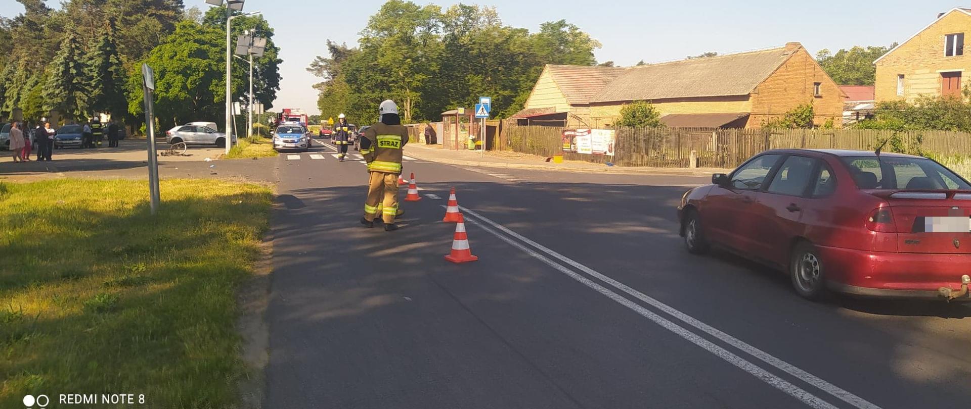 Zderzenie motocyklisty z rowerzystą w Borku.