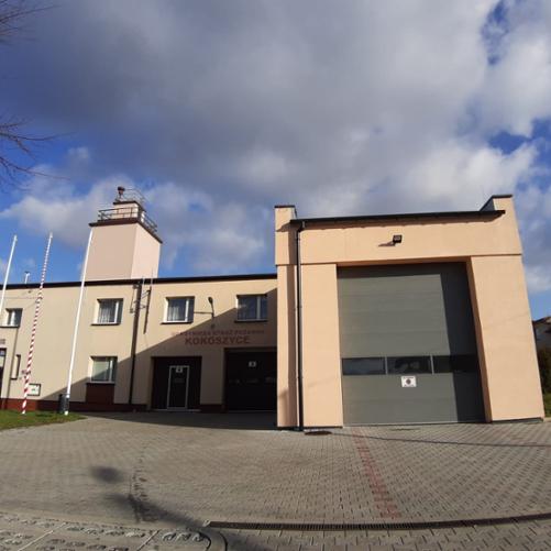 Zdjęcie prezentuje budynek jednostki OSP Kokoszyce