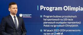 minister Bortniczuk podczas prezentacji programu