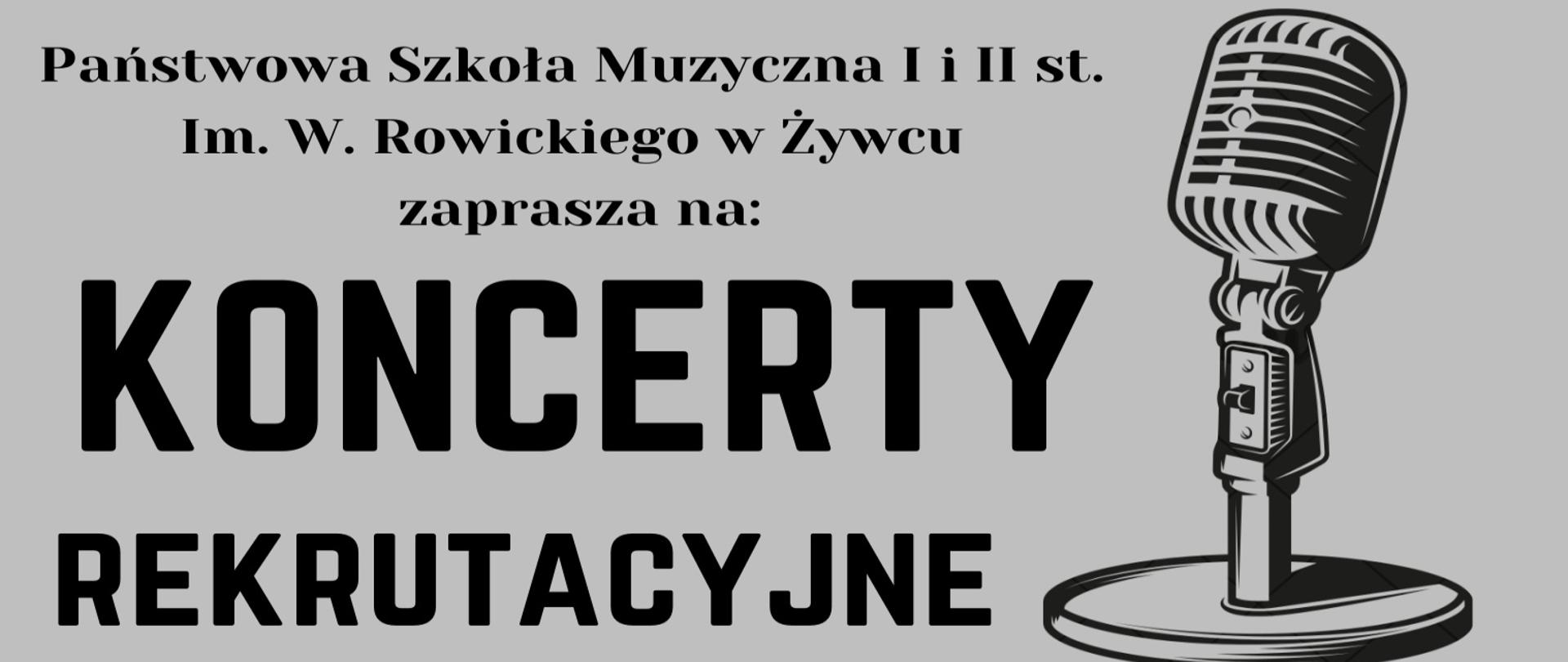 Koncerty rekrutacyjne plakat