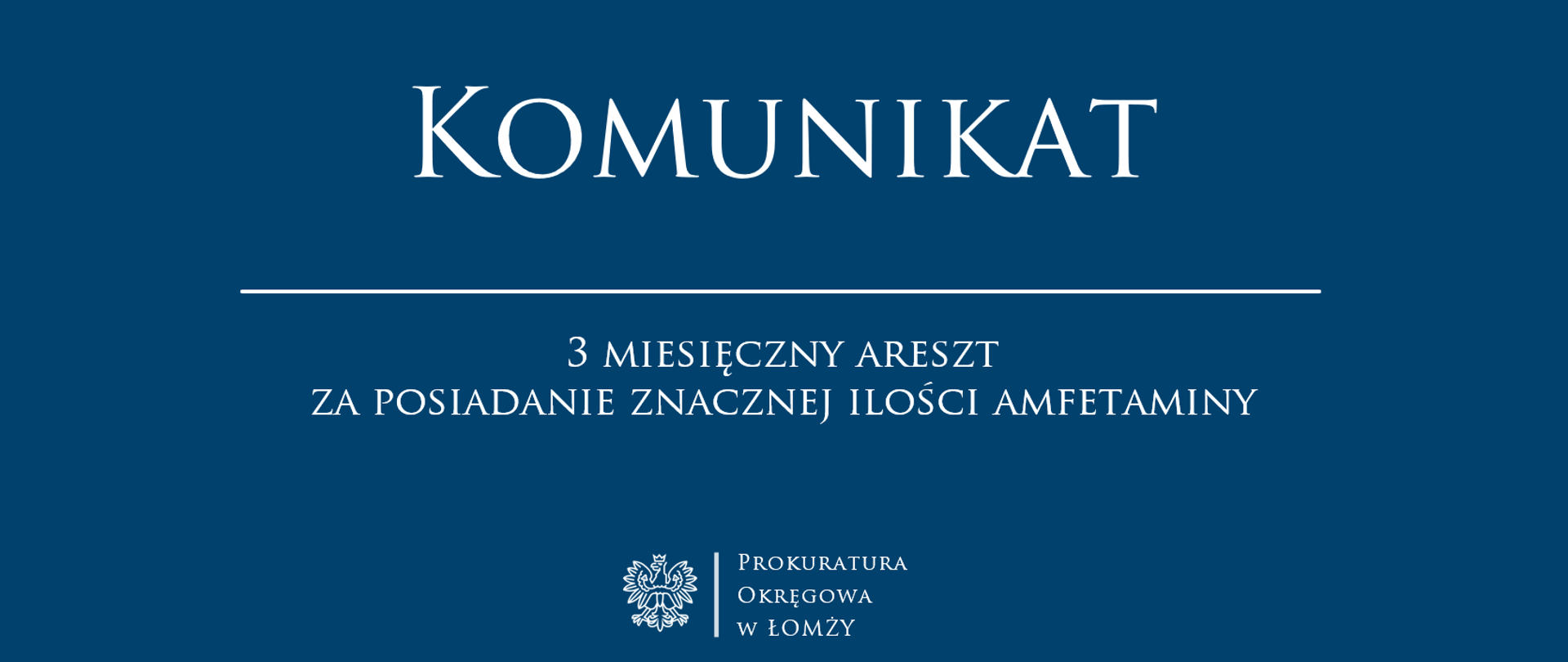 3 miesięczny areszt za posiadanie znacznej ilości amfetaminy
