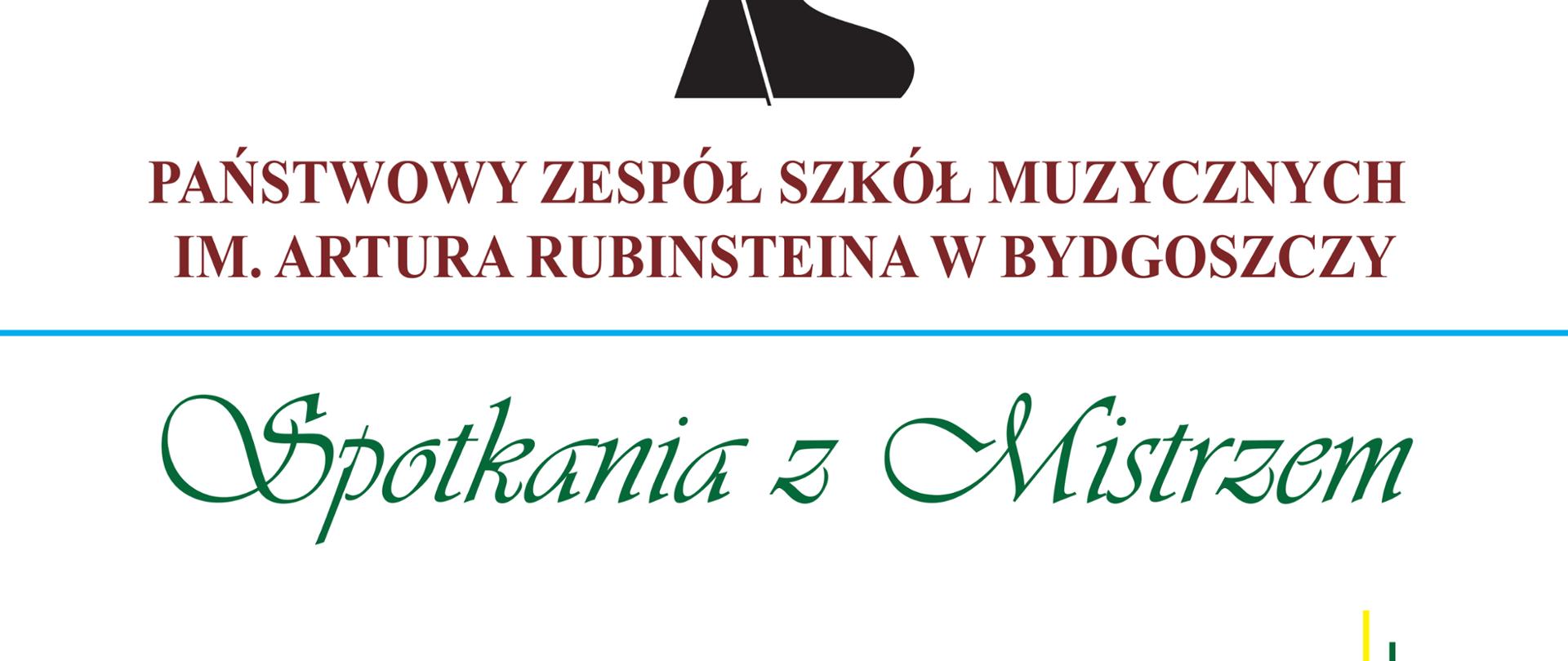Plakat informujący o warsztatach ze skrzypkiem Mariuszem Patyrą w dniach 16-17 października oraz prof. Joanną Ławrynowicz 19 października 