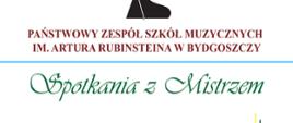 Plakat informujący o warsztatach ze skrzypkiem Mariuszem Patyrą w dniach 16-17 października oraz prof. Joanną Ławrynowicz 19 października 