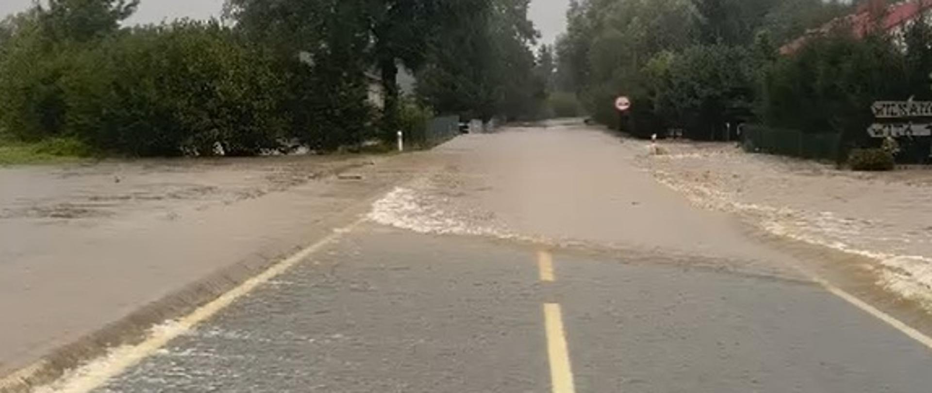 DK33 Wilkanów - powódź we wrześniu 2024 r. fot. GDDKIA