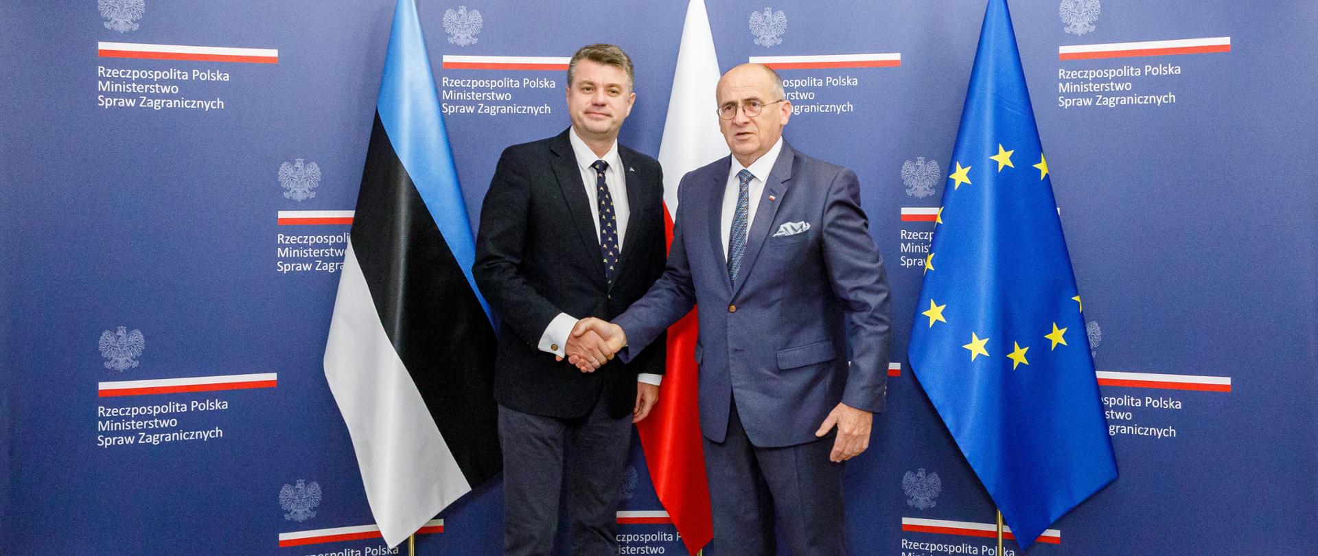 Minister Rau powitał ministra Estonii Urmasa Reinsalu w Warszawie