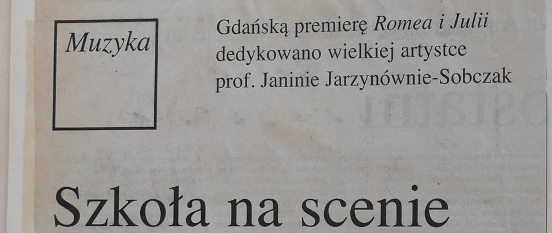 Z kroniki szkolnej 