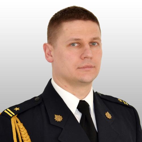mł. bryg. Krzysztof Azierski - Komendant powiatowy PSP w Kołobrzegu