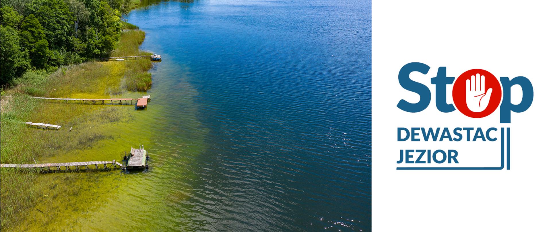 Stop dewastacji jezior logo panorama