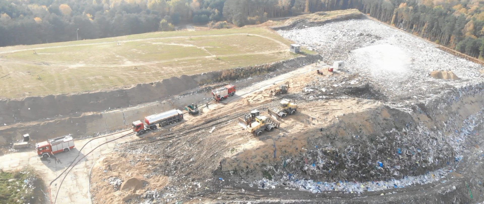 Ujęcie z Drona pokazujące teren działań
