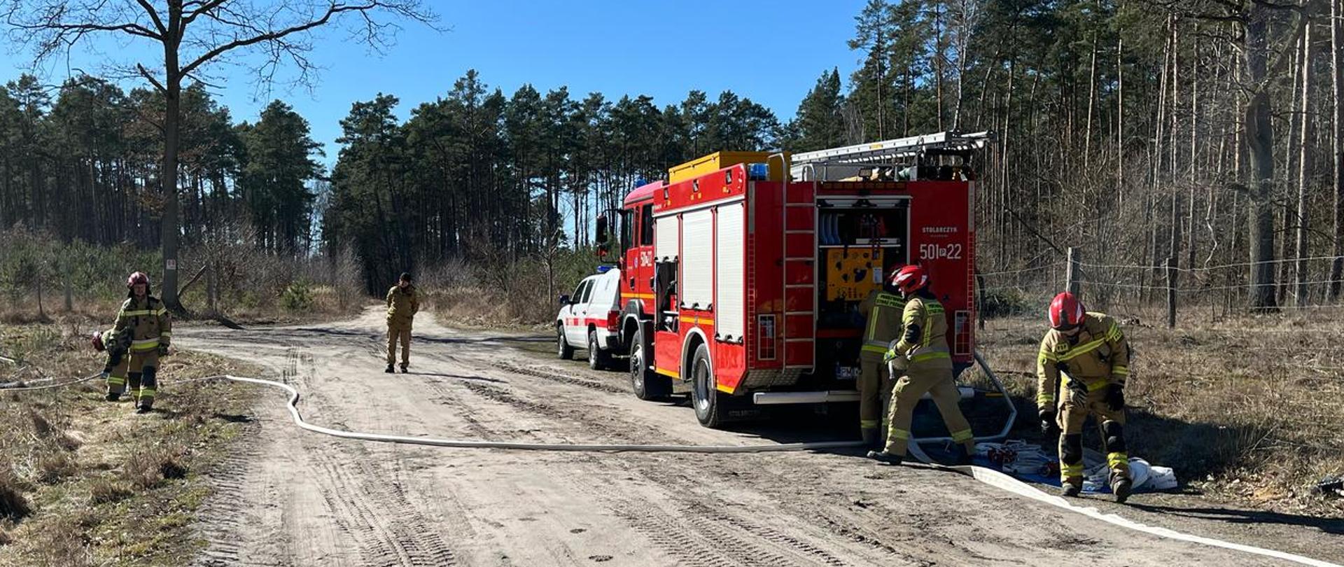 Ćwiczenia z zakresu pożarów lasów przeprowadzone przez JRG Międzychód