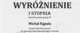 Dyplom Michała Rąpały